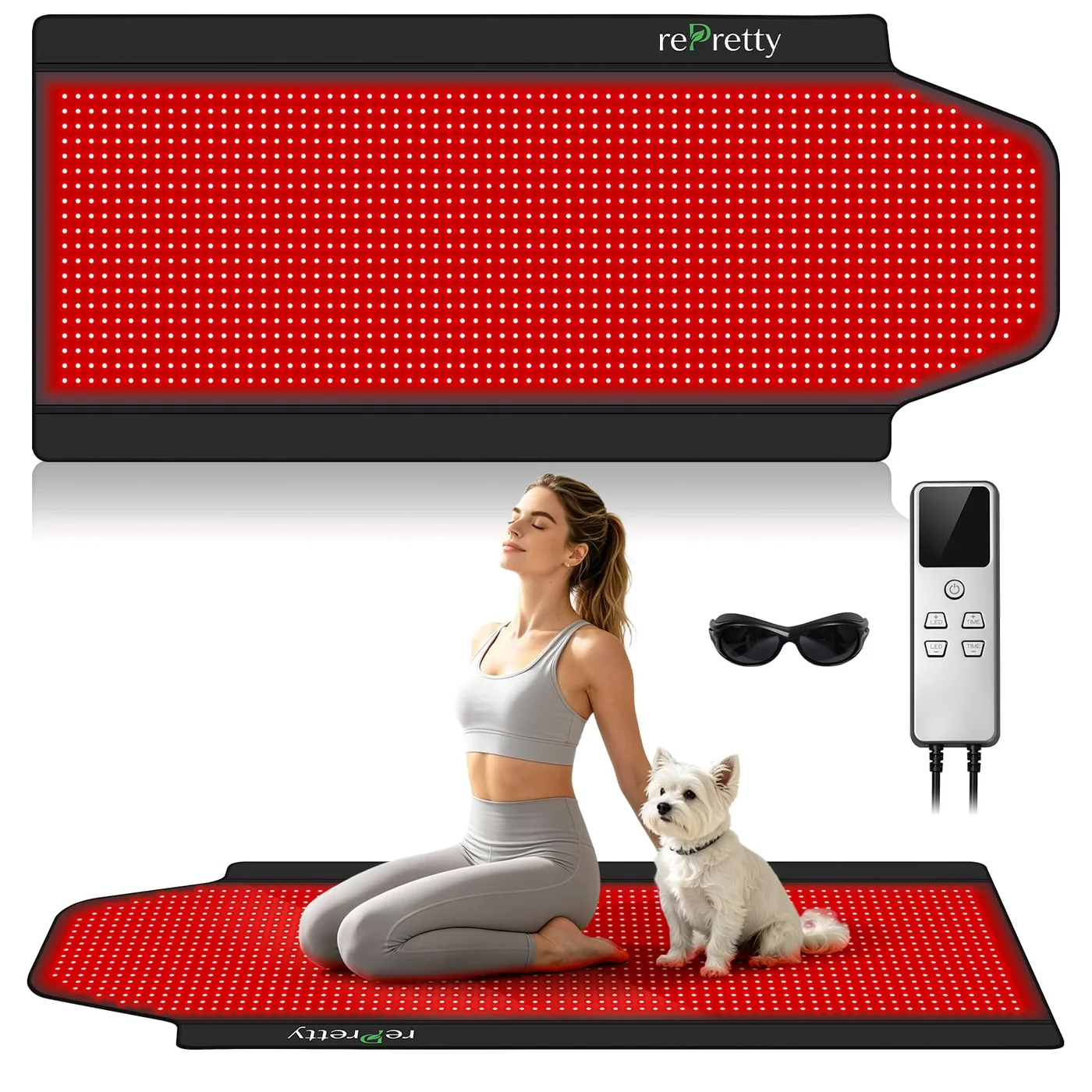 Current 72 by 33 inch rePretty mat with controller and included accessories