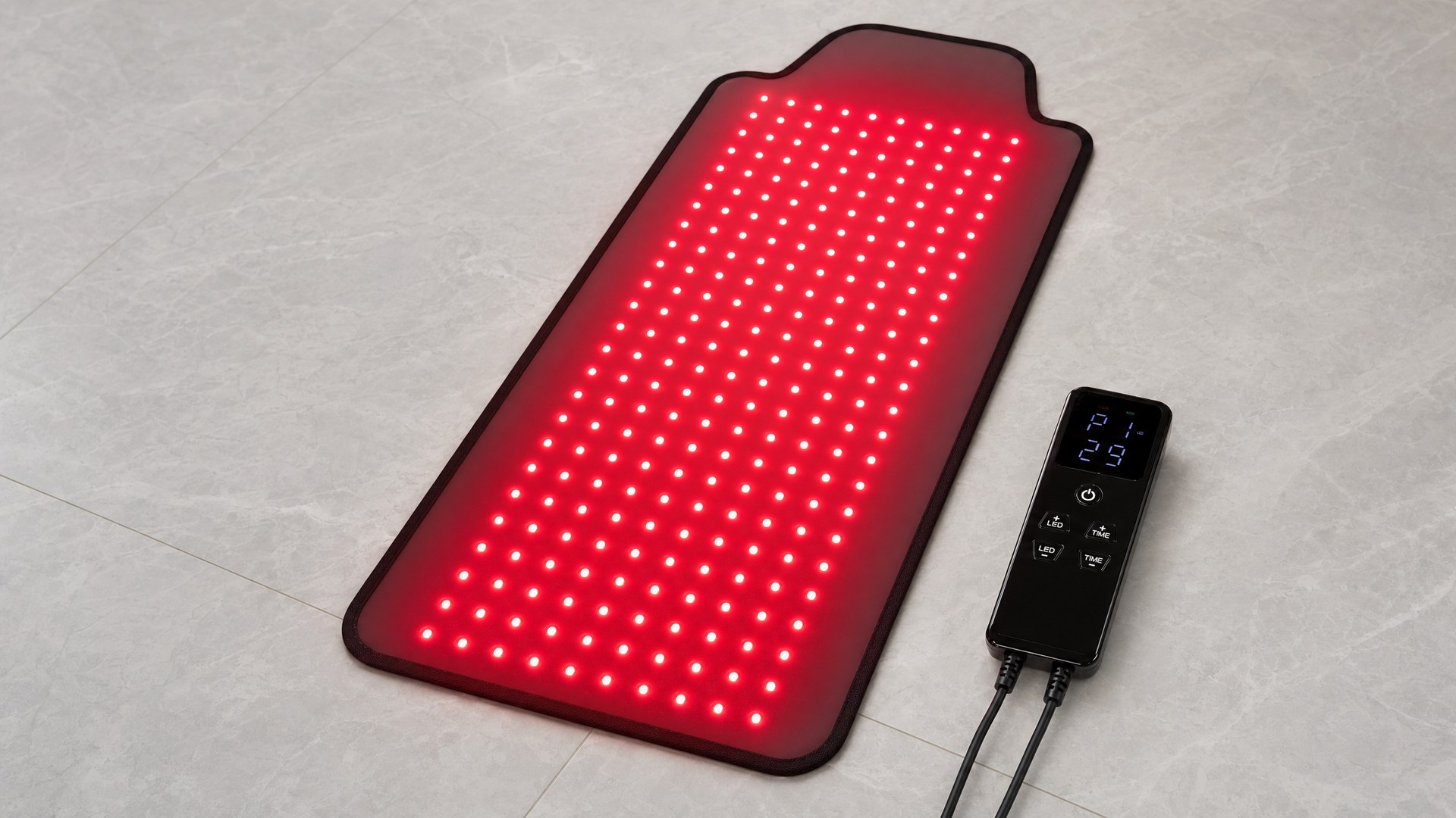 Full-size rePretty mat switched on with its controller