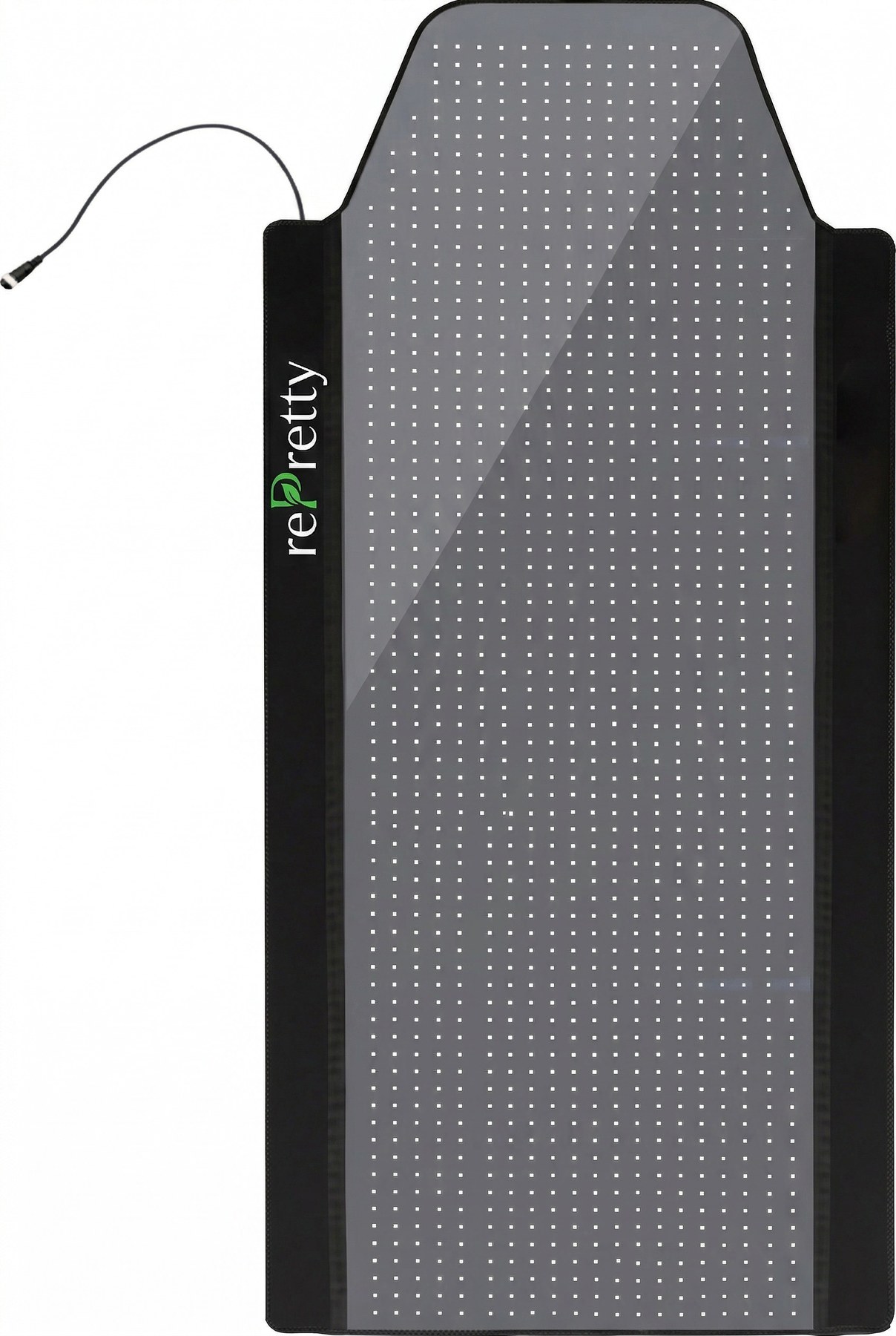 Repretty red light therapy mat showing its LED surface and power cable